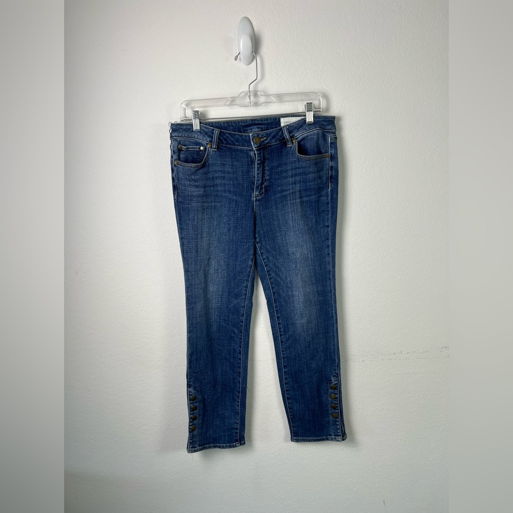 Vince Camuto Ankle Capri Cropped Blue Denim Jeans Fall Vacation Travel Classic